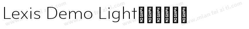 Lexis Demo Light字体转换